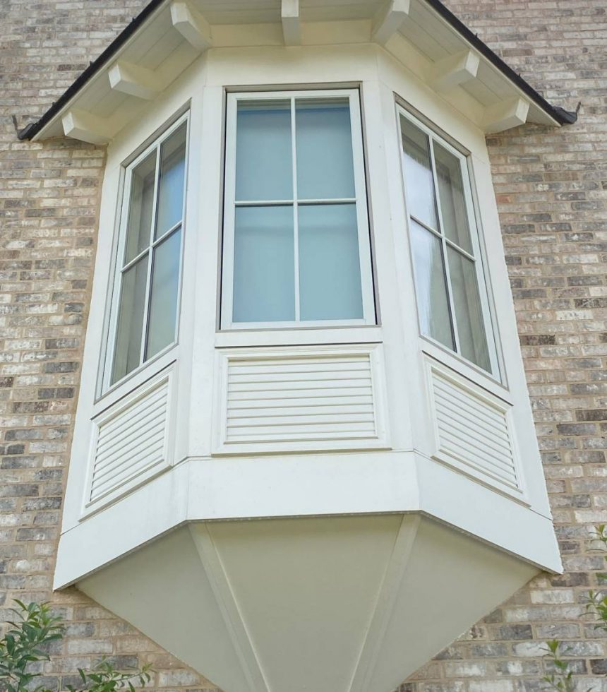 up close view of window on brick home